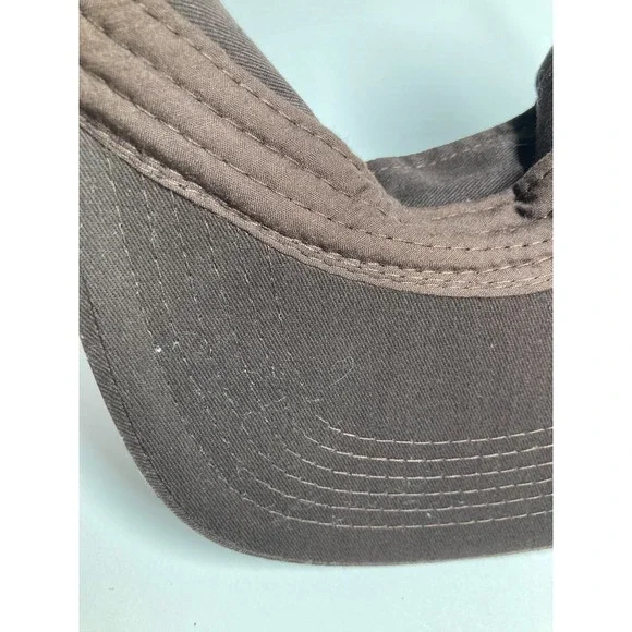 Dunkin Donuts Restaurant Employee Visor Hat Cap Brown Adjustable Restaurant Work - Picture 11 of 15